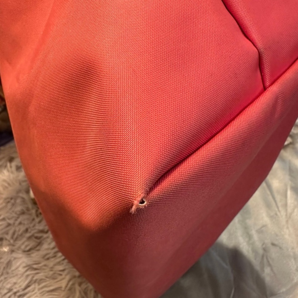 🌹 Longchamp Pink Medium Tote Leather Bag with CutieBuddie Charm - Picture 10 of 13